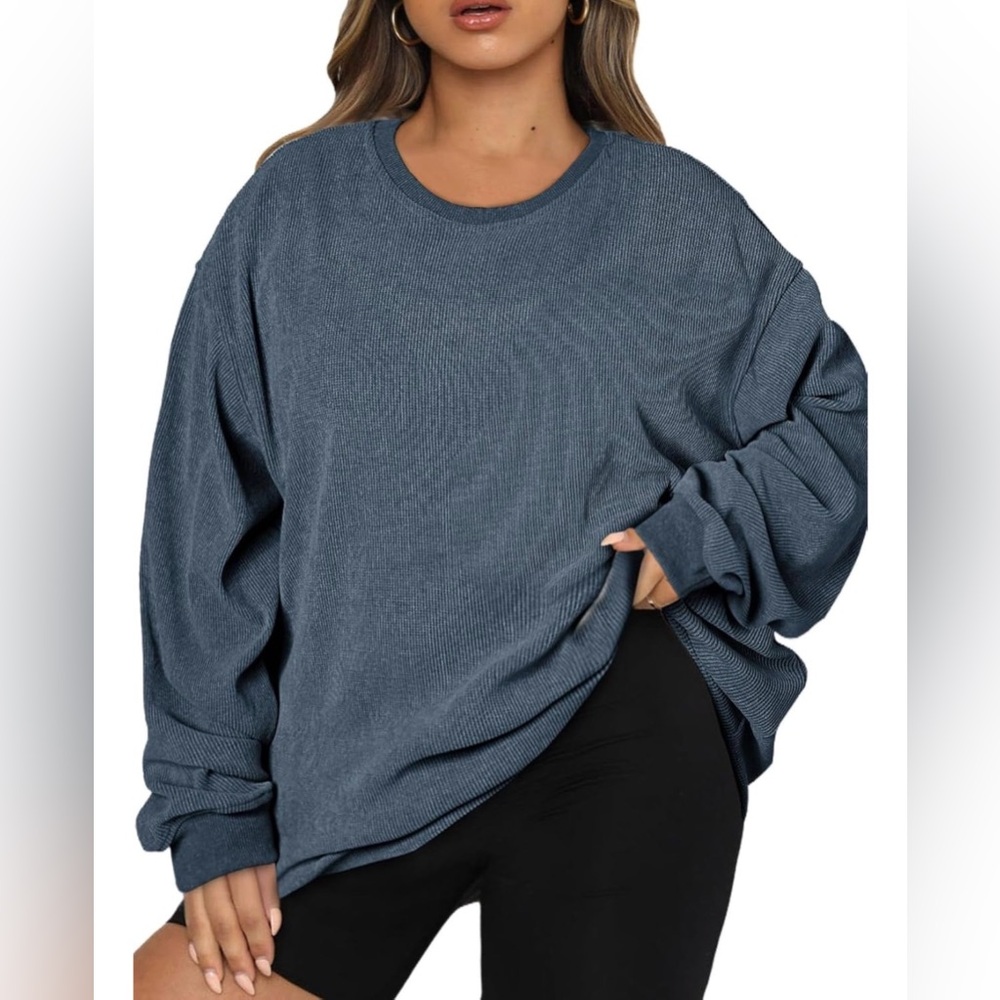 Blue Oversized Sweatshirt Women’s 1x